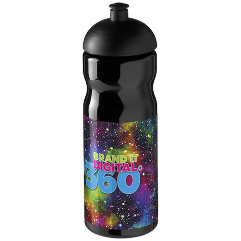 H2O Active® Base 650 ml Sportflasche mit Stülpdeckel, schwarz bedrucken, Art.-Nr. 21004711