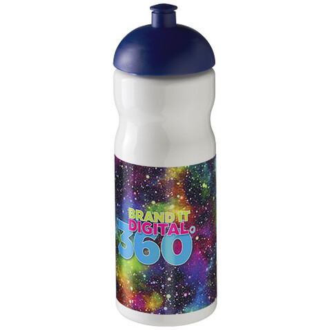 H2O Active® Base 650 ml Sportflasche mit Stülpdeckel, weiss, blau bedrucken, Art.-Nr. 21004717 H2O Active® Base 650 ml Sportflasche mit Stülpdeckel, weiss, blau bedrucken, Art.-Nr. 21004717