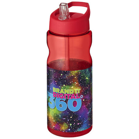 H2O Active® Base 650 ml Sportflasche mit Ausgussdeckel, rot bedrucken, Art.-Nr. 21004925