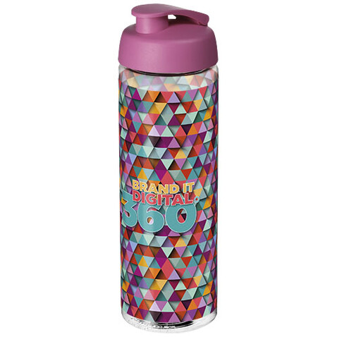 H2O Active® Vibe 850 ml Sportflasche mit Klappdeckel, transparent, rosa bedrucken, Art.-Nr. 21009408 H2O Active® Vibe 850 ml Sportflasche mit Klappdeckel, transparent, rosa bedrucken, Art.-Nr. 21009408