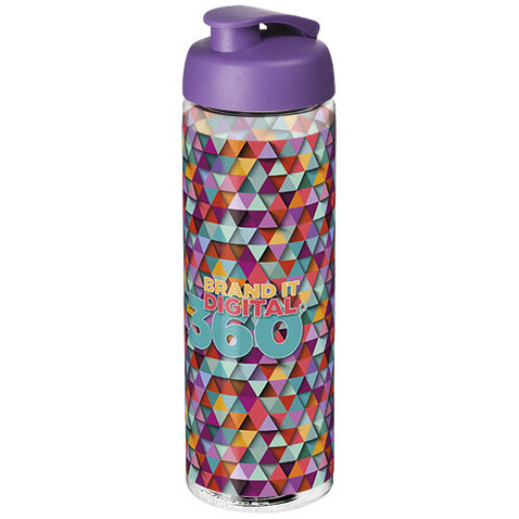 H2O Active® Vibe 850 ml Sportflasche mit Klappdeckel, transparent, lila bedrucken, Art.-Nr. 21009409 H2O Active® Vibe 850 ml Sportflasche mit Klappdeckel, transparent, lila bedrucken, Art.-Nr. 21009409