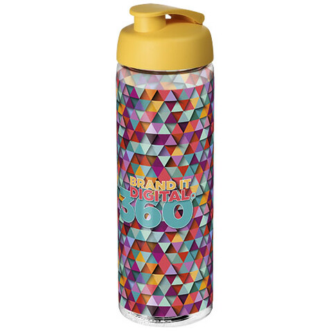 H2O Active® Vibe 850 ml Sportflasche mit Klappdeckel, transparent, gelb bedrucken, Art.-Nr. 21009410 H2O Active® Vibe 850 ml Sportflasche mit Klappdeckel, transparent, gelb bedrucken, Art.-Nr. 21009410