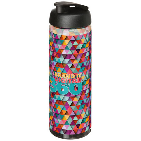 H2O Active® Vibe 850 ml Sportflasche mit Klappdeckel, charcoal, schwarz bedrucken, Art.-Nr. 21009411