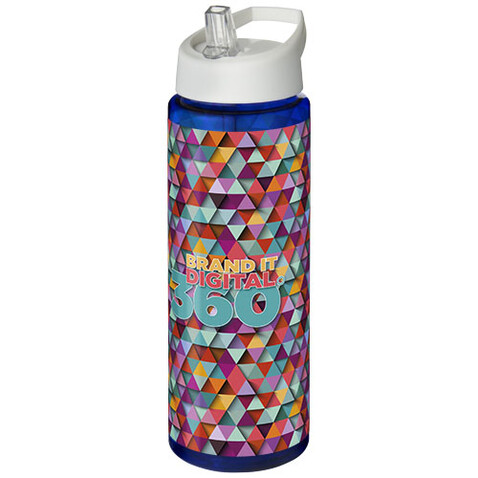 H2O Active® Vibe 850 ml Sportflasche mit Ausgussdeckel, blau, weiss bedrucken, Art.-Nr. 21009605