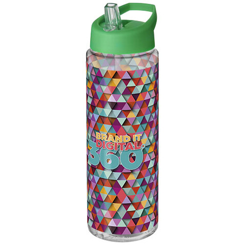 H2O Active® Vibe 850 ml Sportflasche mit Ausgussdeckel, transparent, grün bedrucken, Art.-Nr. 21009610