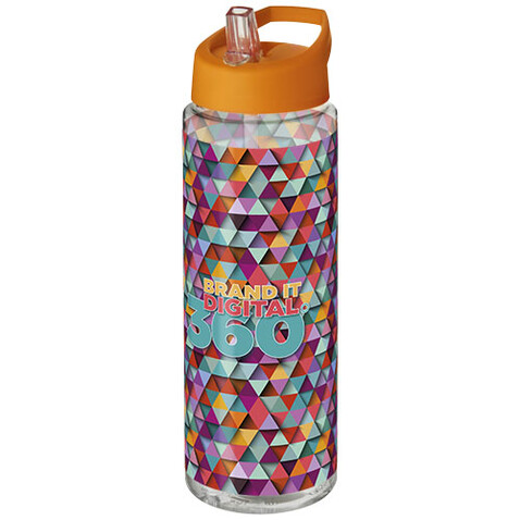 H2O Active® Vibe 850 ml Sportflasche mit Ausgussdeckel, transparent, orange bedrucken, Art.-Nr. 21009612