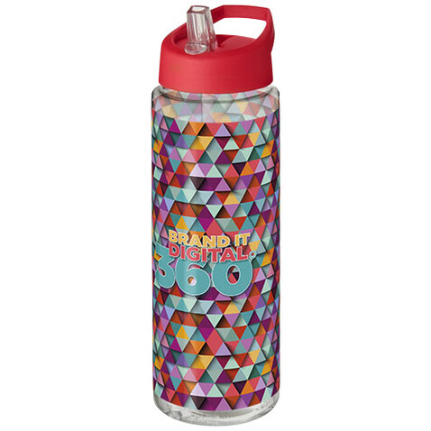 H2O Active® Vibe 850 ml Sportflasche mit Ausgussdeckel, transparent, rot bedrucken, Art.-Nr. 21009615