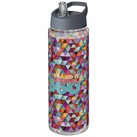 H2O Active® Vibe 850 ml Sportflasche mit Ausgussdeckel, transparent, storm grey bedrucken, Art.-Nr. 21009617