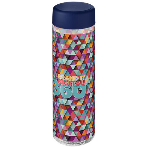 H2O Active® Vibe 850 ml Sportflasche mit Drehdeckel, transparent, blau bedrucken, Art.-Nr. 21043001