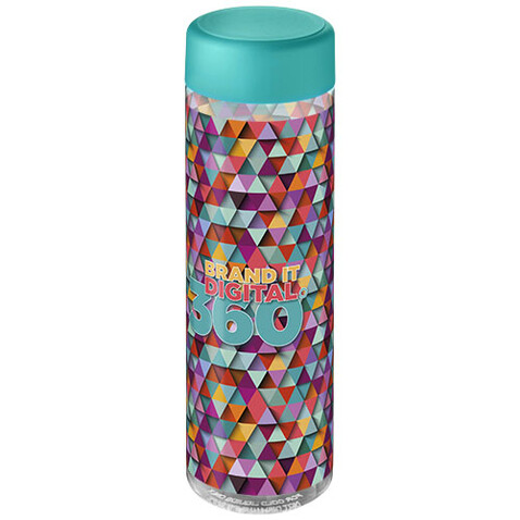 H2O Active® Vibe 850 ml Sportflasche mit Drehdeckel, transparent, aquablau bedrucken, Art.-Nr. 21043004