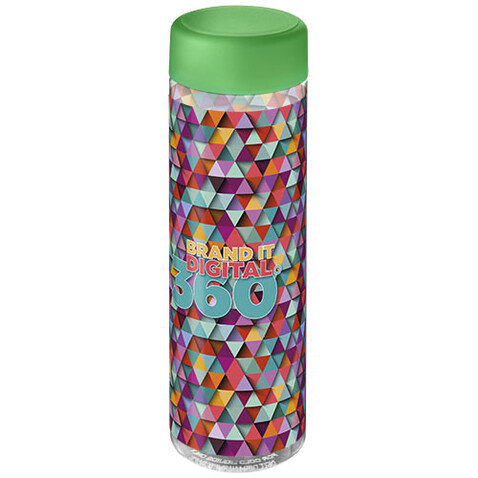 H2O Active® Vibe 850 ml Sportflasche mit Drehdeckel, transparent, grün bedrucken, Art.-Nr. 21043006