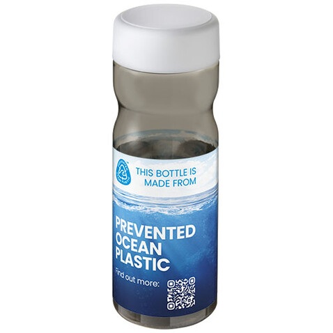 H2O Active® Eco Base 650 ml Sportflasche mit Drehdeckel, kohle, weiss bedrucken, Art.-Nr. 21043501 H2O Active® Eco Base 650 ml Sportflasche mit Drehdeckel, kohle, weiss bedrucken, Art.-Nr. 21043501