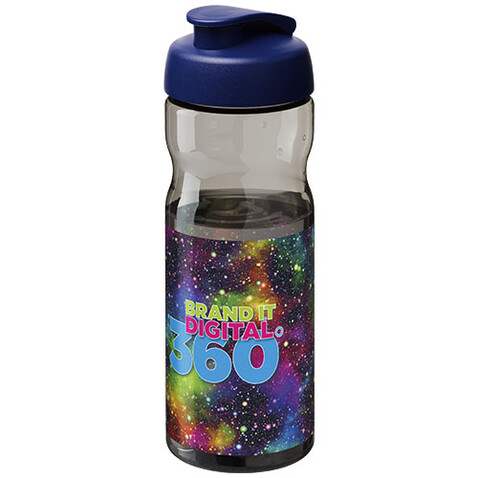 H2O Active® Base Tritan™ 650 ml Sportflasche mit Klappdeckel, kohle, blau bedrucken, Art.-Nr. 21043603 H2O Active® Base Tritan™ 650 ml Sportflasche mit Klappdeckel, kohle, blau bedrucken, Art.-Nr. 21043603