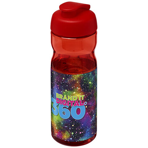 H2O Active® Base Tritan™ 650 ml Sportflasche mit Klappdeckel, rot, rot bedrucken, Art.-Nr. 21043606