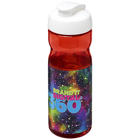 H2O Active® Base Tritan™ 650 ml Sportflasche mit Klappdeckel, rot, weiss bedrucken, Art.-Nr. 21043607 H2O Active® Base Tritan™ 650 ml Sportflasche mit Klappdeckel, rot, weiss bedrucken, Art.-Nr. 21043607