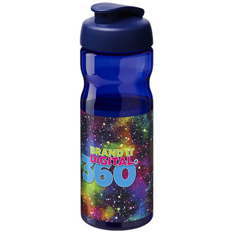 H2O Active® Base Tritan™ 650 ml Sportflasche mit Klappdeckel, blau, blau bedrucken, Art.-Nr. 21043608