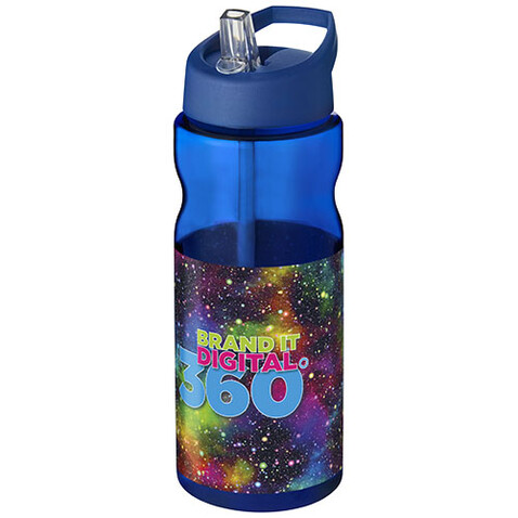 H2O Active® Base Tritan™ 650 ml Sportflasche mit Ausgussdeckel, blau, blau bedrucken, Art.-Nr. 21043706
