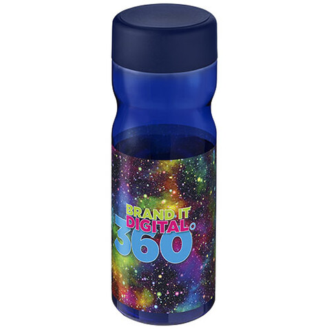H2O Active® Base Tritan™ 650-ml-Sportflasche mit Drehdeckel, blau, blau bedrucken, Art.-Nr. 21043807