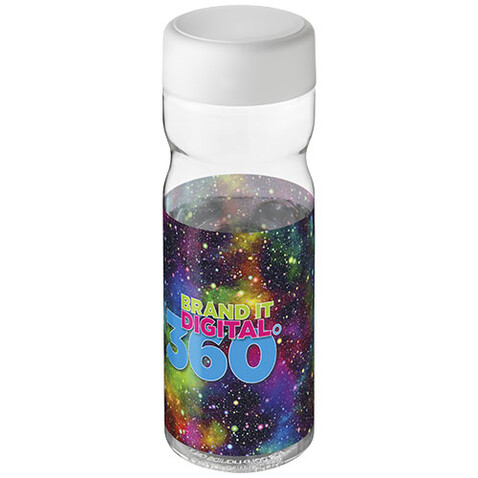 H2O Active® Base Tritan™ 650-ml-Sportflasche mit Drehdeckel, transparent klar, weiss bedrucken, Art.-Nr. 21043808 H2O Active® Base Tritan™ 650-ml-Sportflasche mit Drehdeckel, transparent klar, weiss bedrucken, Art.-Nr. 21043808