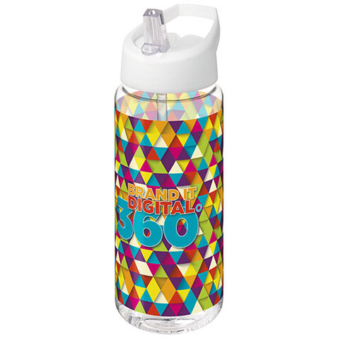H2O Active® Octave Tritan™ 600 ml Sportflasche mit Ausgussdeckel, transparent klar, weiss bedrucken, Art.-Nr. 21044607 H2O Active® Octave Tritan™ 600 ml Sportflasche mit Ausgussdeckel, transparent klar, weiss bedrucken, Art.-Nr. 21044607