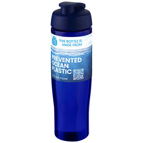 H2O Active® Eco Tempo 700 ml Sportflasche mit Klappdeckel, blau, blau bedrucken, Art.-Nr. 21044852
