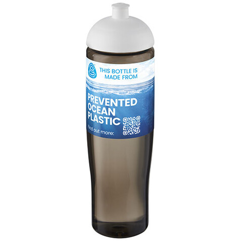 H2O Active® Eco Tempo 700 ml Sportflasche mit Stülpdeckel, weiss, kohle bedrucken, Art.-Nr. 21045101