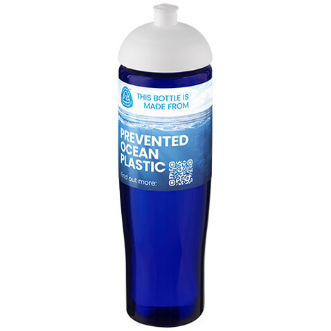 H2O Active® Eco Tempo 700 ml Sportflasche mit Stülpdeckel, weiss, blau bedrucken, Art.-Nr. 21045103
