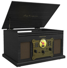 Prixton Century Vinyl Plattenspieler und Musikplayer, schwarz bedrucken, Art.-Nr. 1PA11590
