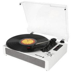 Prixton Studio Luxus Plattenspieler und Musikplayer, weiss bedrucken, Art.-Nr. 1PA11601