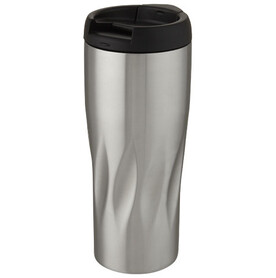 Waves 450 ml Kupfer-Vakuum Isolierbecher, silber bedrucken, Art.-Nr. 10069181