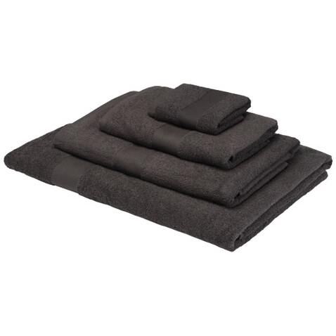Amelia 450 g/m² Baumwollhandtuch 70 x 140 cm, anthrazit bedrucken, Art.-Nr. 11700284