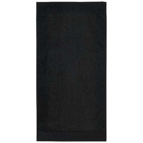 Nora 550 g/m² Baumwollhandtuch 50 x 100 cm, schwarz bedrucken, Art.-Nr. 11700590