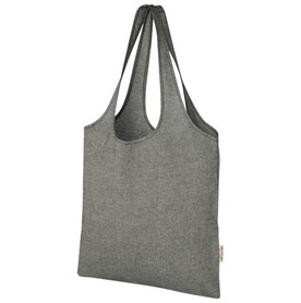 Pheebs 150 g/m² recycelte Tragetasche 7L, heather schwarz bedrucken, Art.-Nr. 12064190