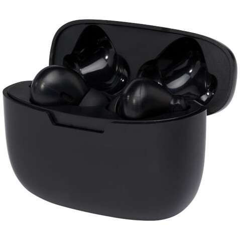 Essos 2.0 True Wireless Auto-Pair-Ohrhörer mit Etui, schwarz bedrucken, Art.-Nr. 12429090