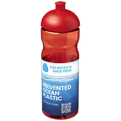 H2O Active® Eco Base 650 ml Sportflasche mit Stülpdeckel, rot bedrucken, Art.-Nr. 21009821