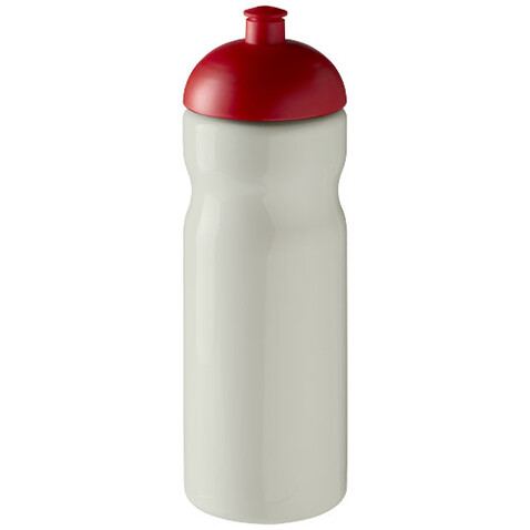H2O Active® Eco Base 650 ml Sportflasche mit Stülpdeckel, elfenbeinweiß, rot bedrucken, Art.-Nr. 21009839