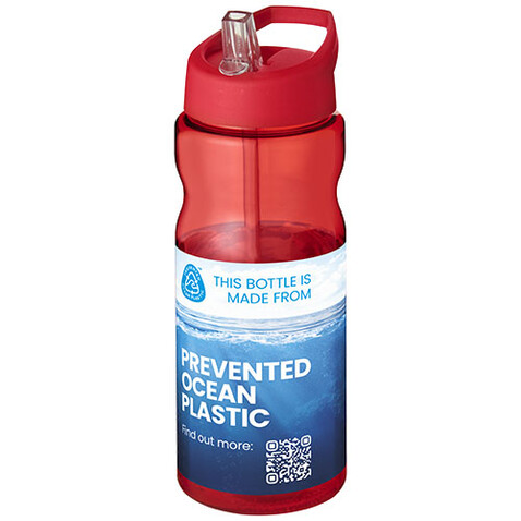 H2O Active® Eco Base 650 ml Sportflasche mit Ausgussdeckel, rot, rot bedrucken, Art.-Nr. 21009909