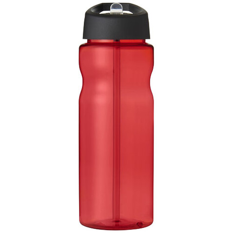H2O Active® Eco Base 650 ml Sportflasche mit Ausgussdeckel, rot, schwarz bedrucken, Art.-Nr. 21009910