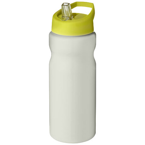 H2O Active® Eco Base 650 ml Sportflasche mit Ausgussdeckel, elfenbeinweiß, limone bedrucken, Art.-Nr. 21009916