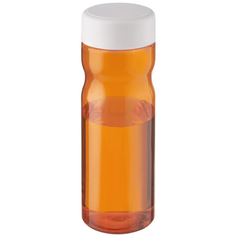 H2O Active® Eco Base 650 ml Sportflasche mit Drehdeckel, orange, weiss bedrucken, Art.-Nr. 21043505