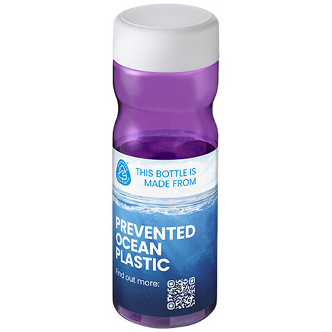 H2O Active® Eco Base 650 ml Sportflasche mit Drehdeckel, lila, weiss bedrucken, Art.-Nr. 21043509 H2O Active® Eco Base 650 ml Sportflasche mit Drehdeckel, lila, weiss bedrucken, Art.-Nr. 21043509