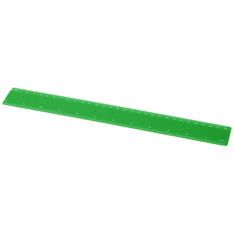 Refari 30 cm Lineal aus recyceltem Kunststoff, grün bedrucken, Art.-Nr. 21046861