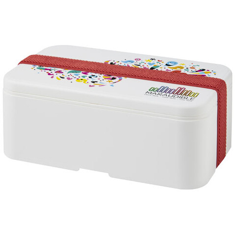 MIYO Lunchbox, weiss, rot bedrucken, Art.-Nr. 21046901