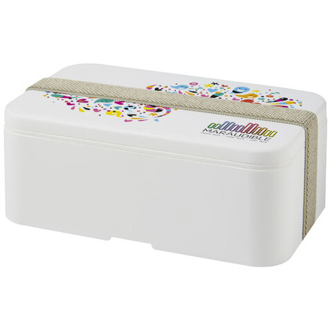 MIYO Lunchbox, weiss, kieselgrau bedrucken, Art.-Nr. 21046903