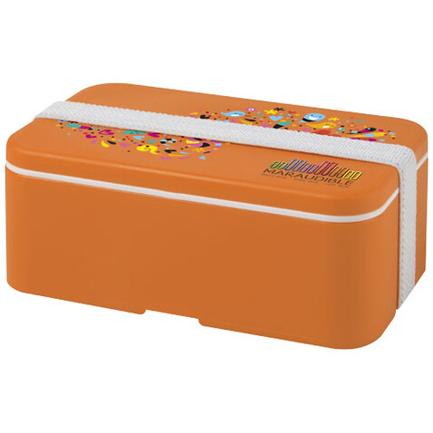 MIYO Lunchbox, orange, weiss bedrucken, Art.-Nr. 21046931