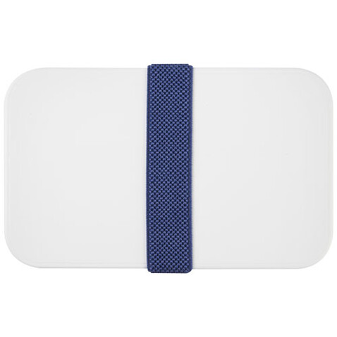 MIYO Doppel-Lunchbox, weiss, weiss, blau bedrucken, Art.-Nr. 21047007