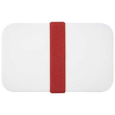 MIYO Doppel-Lunchbox, weiss, weiss, rot bedrucken, Art.-Nr. 21047008