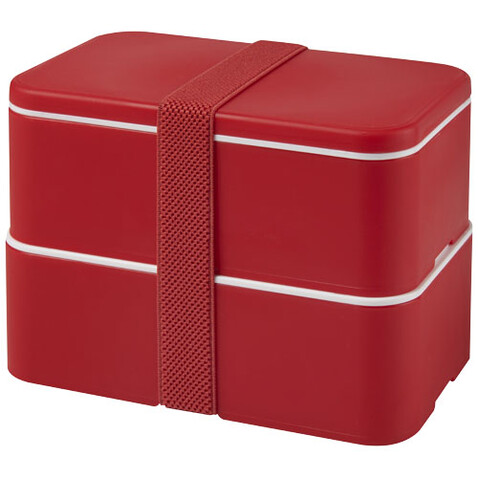 MIYO Doppel-Lunchbox, rot, rot, rot bedrucken, Art.-Nr. 21047021