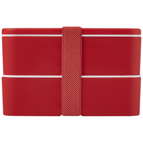 MIYO Doppel-Lunchbox, rot, rot, rot bedrucken, Art.-Nr. 21047021