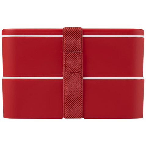 MIYO Doppel-Lunchbox, rot, rot, rot bedrucken, Art.-Nr. 21047021